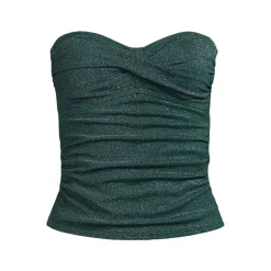 Women's Shine Wrap Bandeau Tankini Swimsuit Top