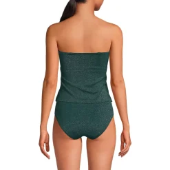 Women's Shine Wrap Bandeau Tankini Swimsuit Top