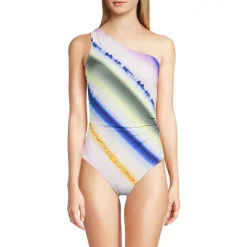 Women's Shirred One Shoulder One Piece Swimsuit
