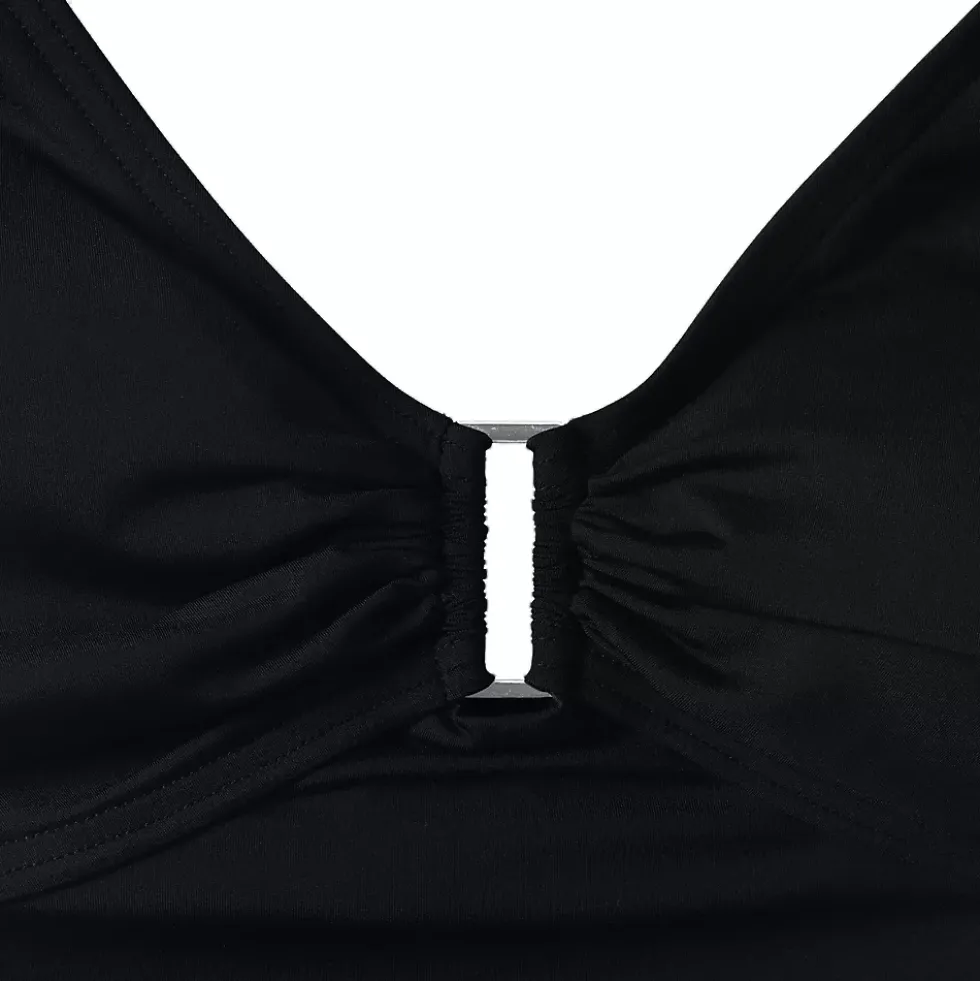 Women's Shirred V-neck Tankini Swimsuit Top