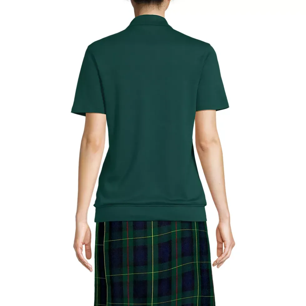 Women's Short Sleeve Banded Bottom Polo Shirt