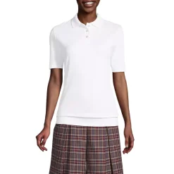 Women's Short Sleeve Banded Bottom Polo Shirt