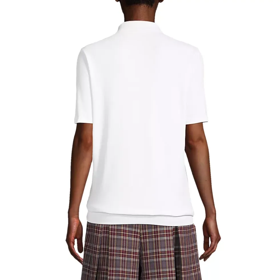 Women's Short Sleeve Banded Bottom Polo Shirt