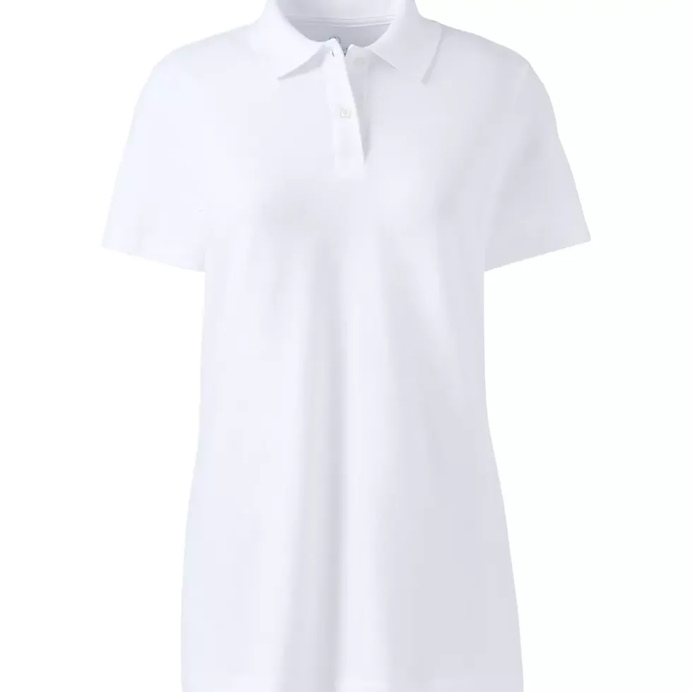 Women's Short Sleeve Basic Mesh Polo Shirt