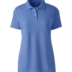 Women's Short Sleeve Basic Mesh Polo Shirt