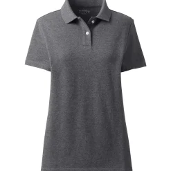 Women's Short Sleeve Basic Mesh Polo Shirt