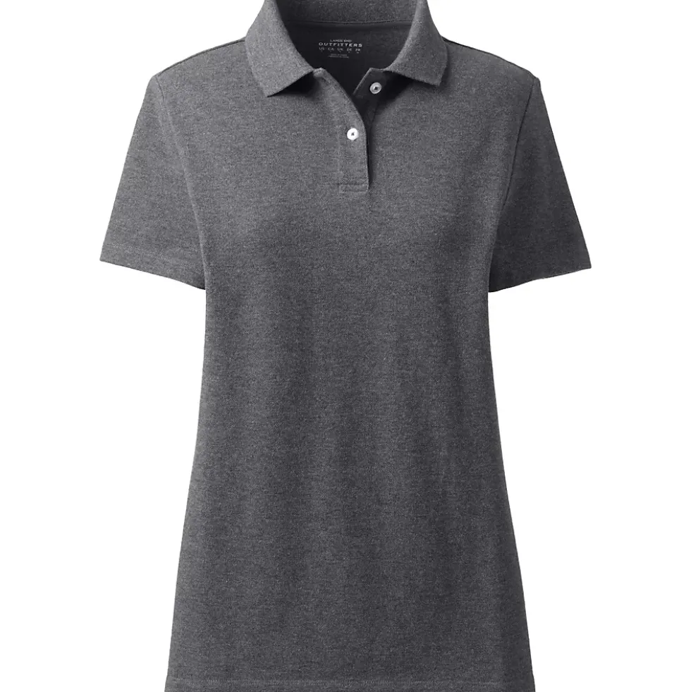 Women's Short Sleeve Basic Mesh Polo Shirt
