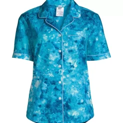 Women's Short Sleeve Cotton Poplin Pajama Shirt