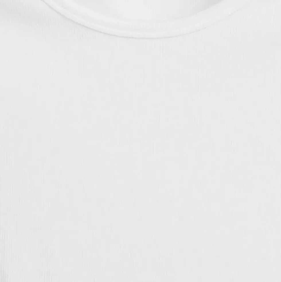 Women's Short Sleeve Crew Neck Micro Rib Mini Tee