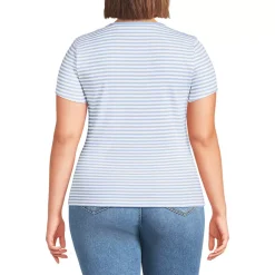 Women's Short Sleeve Crew Neck Micro Rib Mini Tee