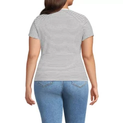 Women's Short Sleeve Crew Neck Micro Rib Mini Tee