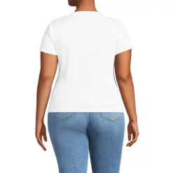 Women's Short Sleeve Crew Neck Micro Rib Mini Tee