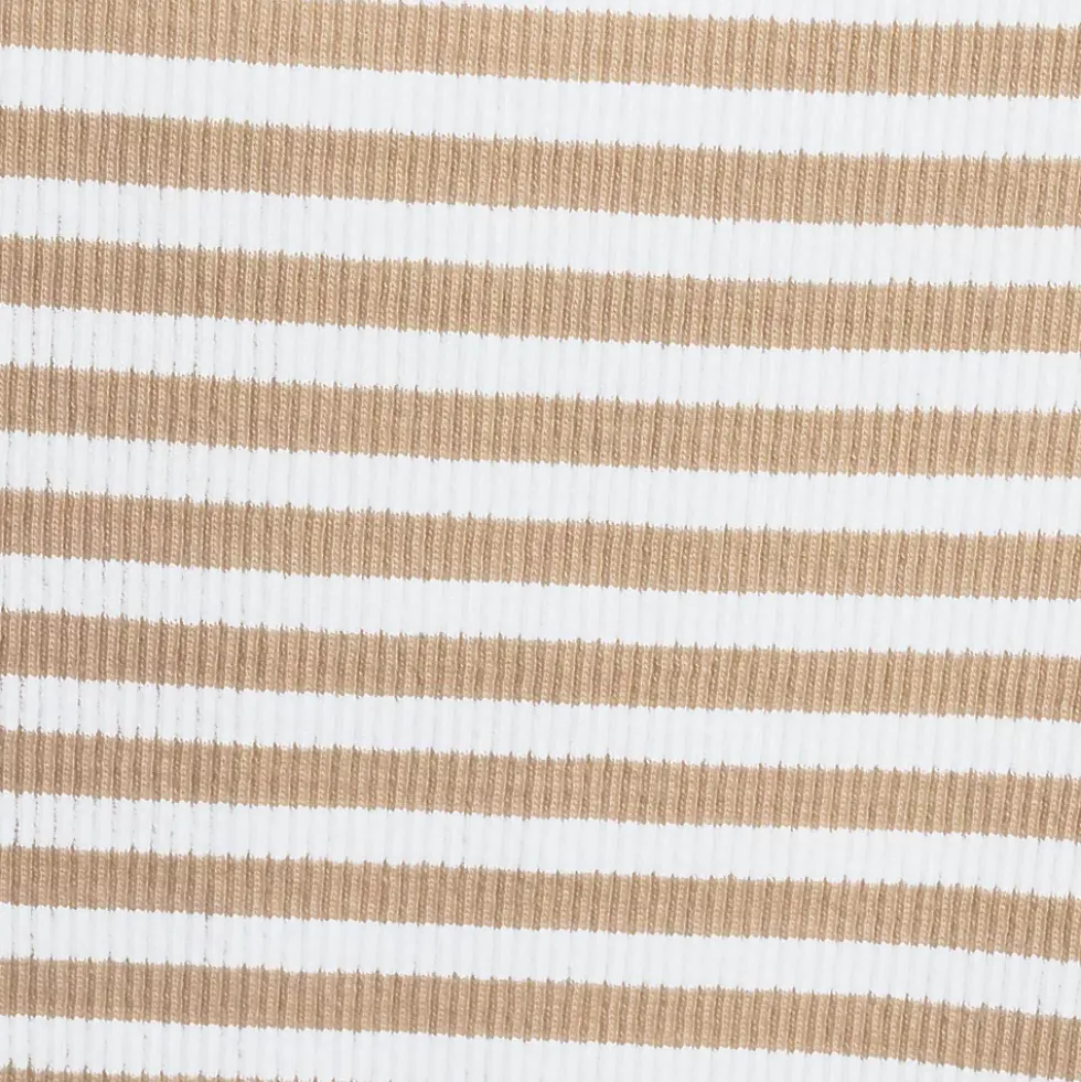 Women's Short Sleeve Crew Neck Micro Rib Mini Tee