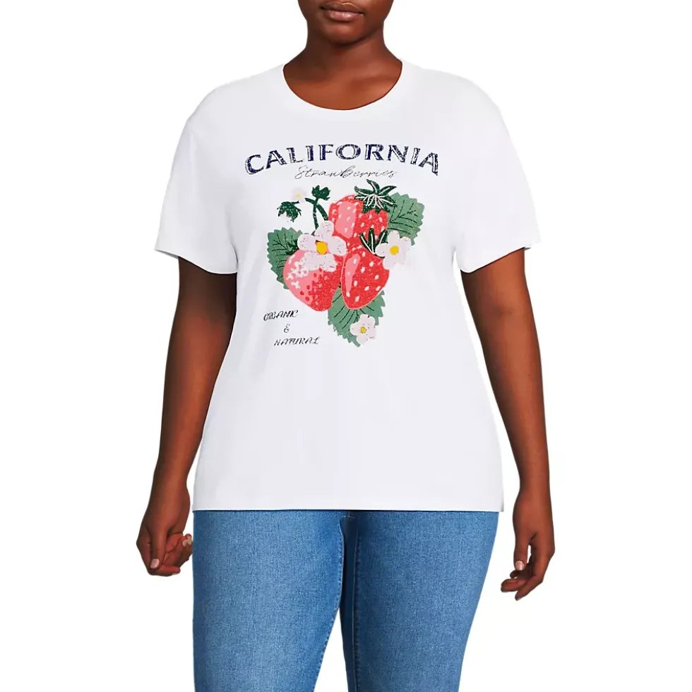 Women's Short Sleeve Crew Neck Graphic T-Shirt