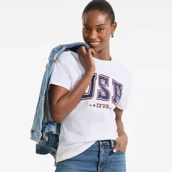 Women's Short Sleeve Crew Neck Graphic T-Shirt