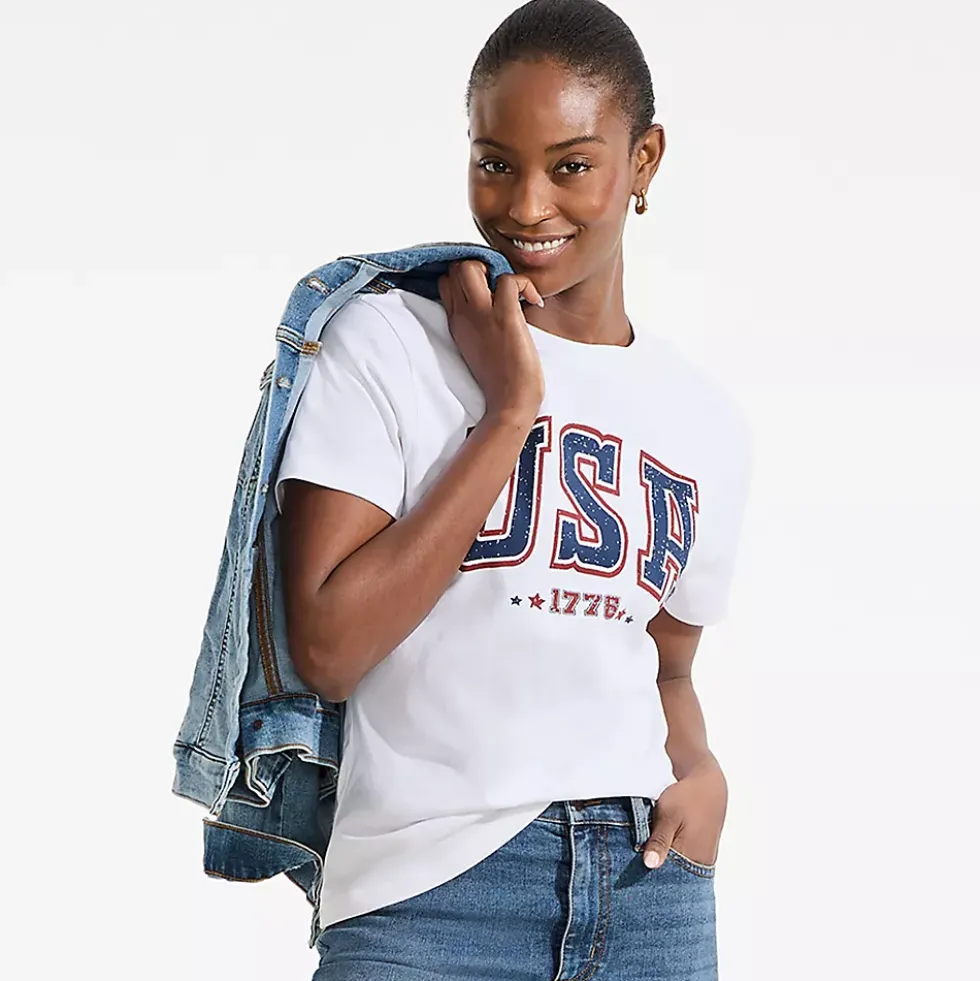 Women's Short Sleeve Crew Neck Graphic T-Shirt