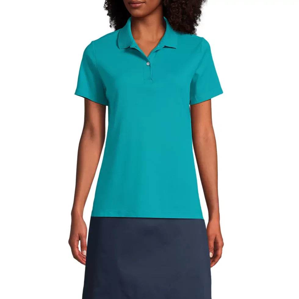 Women's Short Sleeve Feminine Fit Interlock Polo Shirt