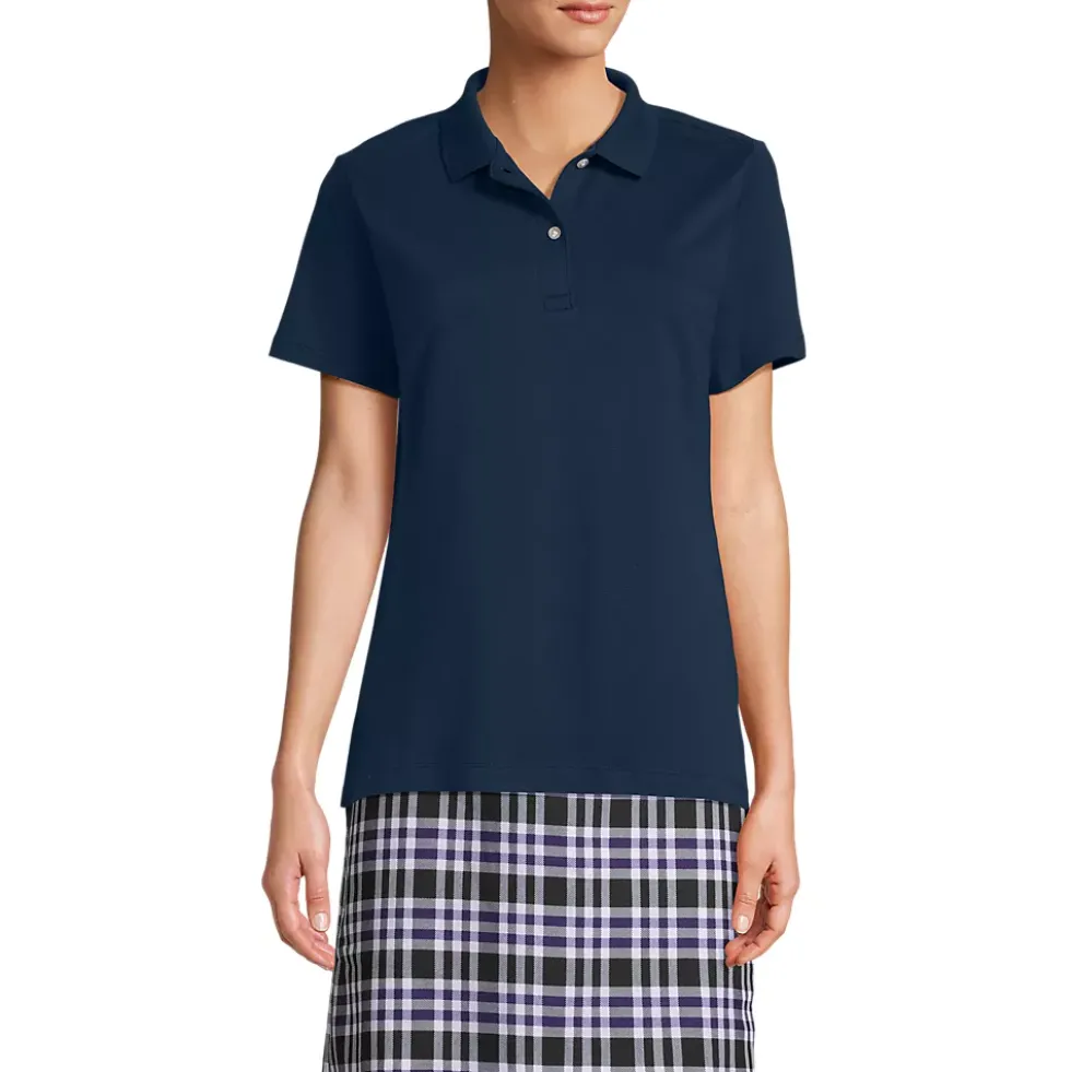 Women's Short Sleeve Feminine Fit Interlock Polo Shirt
