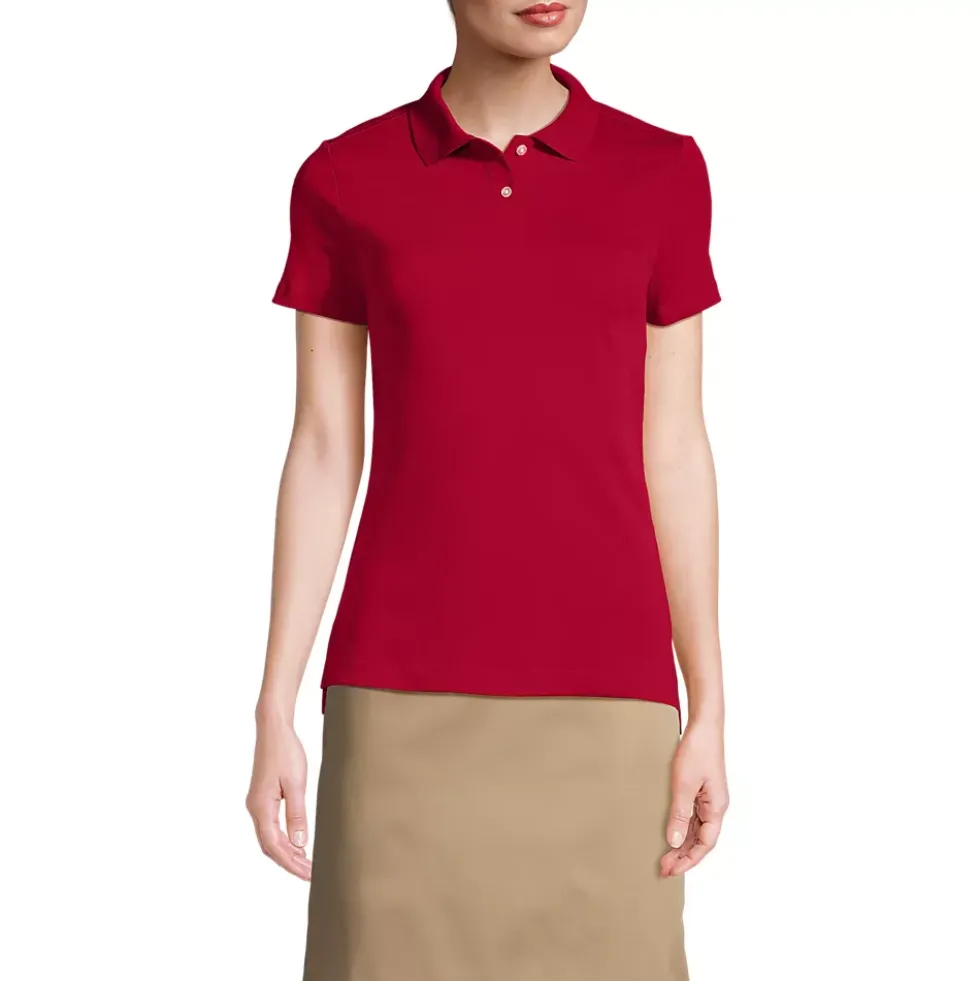 Women's Short Sleeve Feminine Fit Interlock Polo Shirt