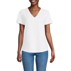 Women's Short Sleeve Lightweight Jersey Gathered Shoulder T-Shirt