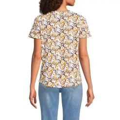 Women's Short Sleeve Lightweight Jersey Gathered Shoulder T-Shirt