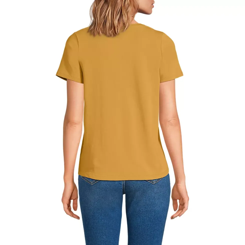 Women's Short Sleeve Lightweight Jersey Gathered Shoulder T-Shirt