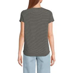 Women's Short Sleeve Lightweight Jersey Scoop Neck T-shirt