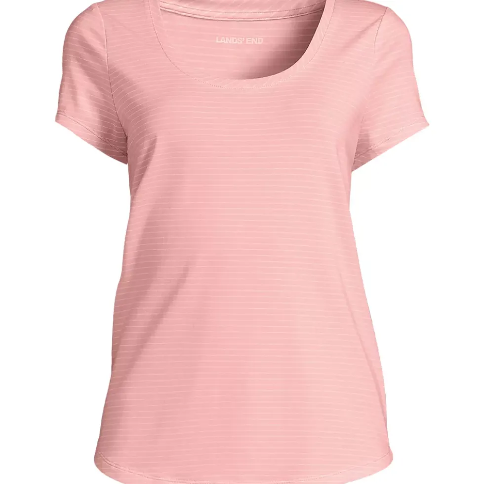 Women's Short Sleeve Lightweight Jersey Scoop Neck T-shirt