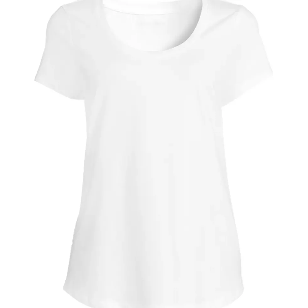 Women's Short Sleeve Lightweight Jersey Scoop Neck T-shirt