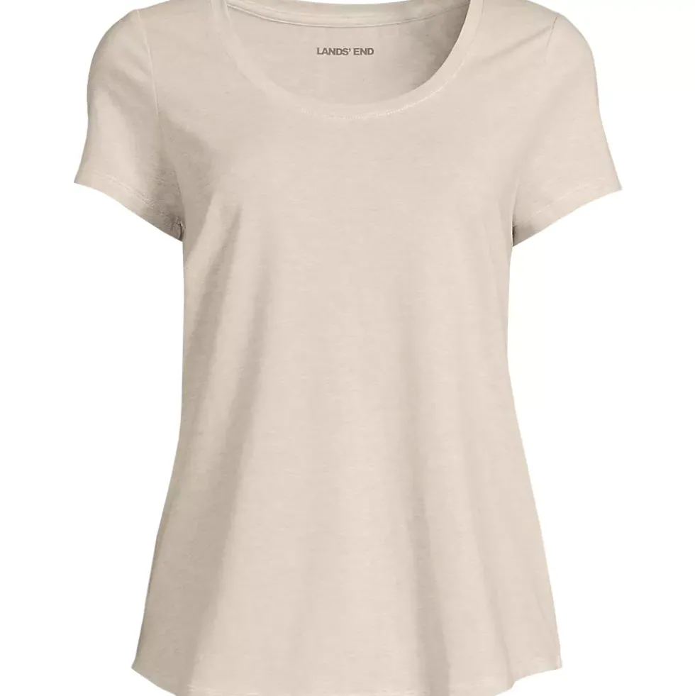 Women's Short Sleeve Lightweight Jersey Scoop Neck T-shirt