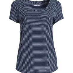 Women's Short Sleeve Lightweight Jersey Scoop Neck T-shirt