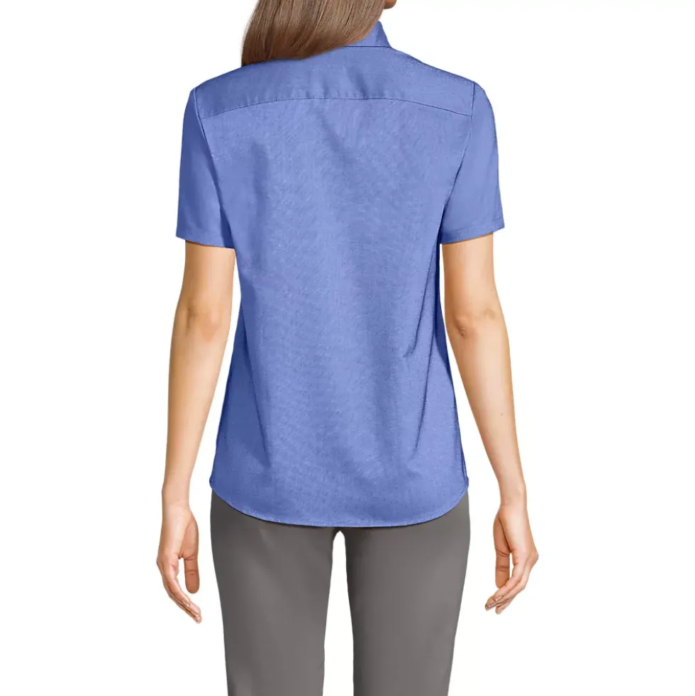 Women's Short Sleeve Oxford Dress Shirt
