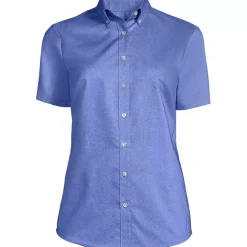Women's Short Sleeve Oxford Dress Shirt