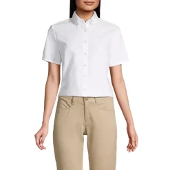 Women's Short Sleeve Oxford Dress Shirt