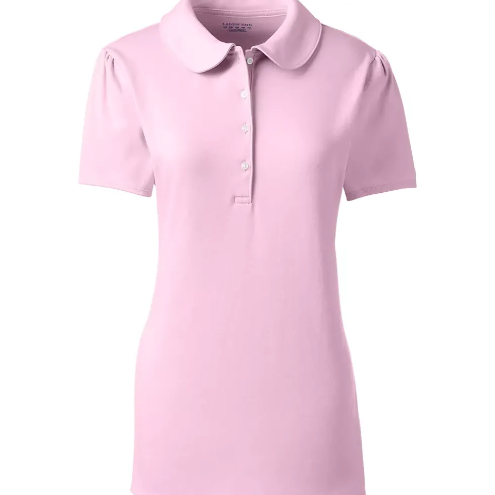 Women's Short Sleeve Peter Pan Collar Polo Shirt