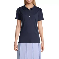 Women's Short Sleeve Peter Pan Collar Polo Shirt