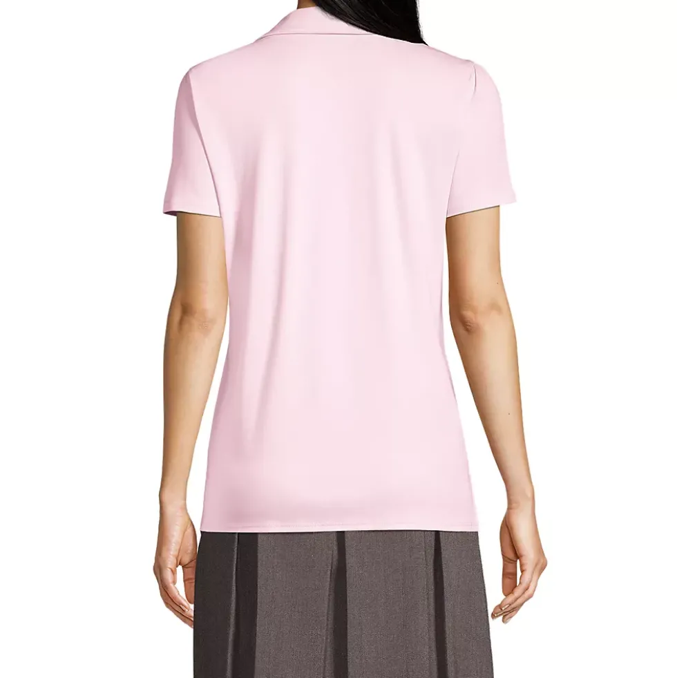 Women's Short Sleeve Peter Pan Collar Polo Shirt