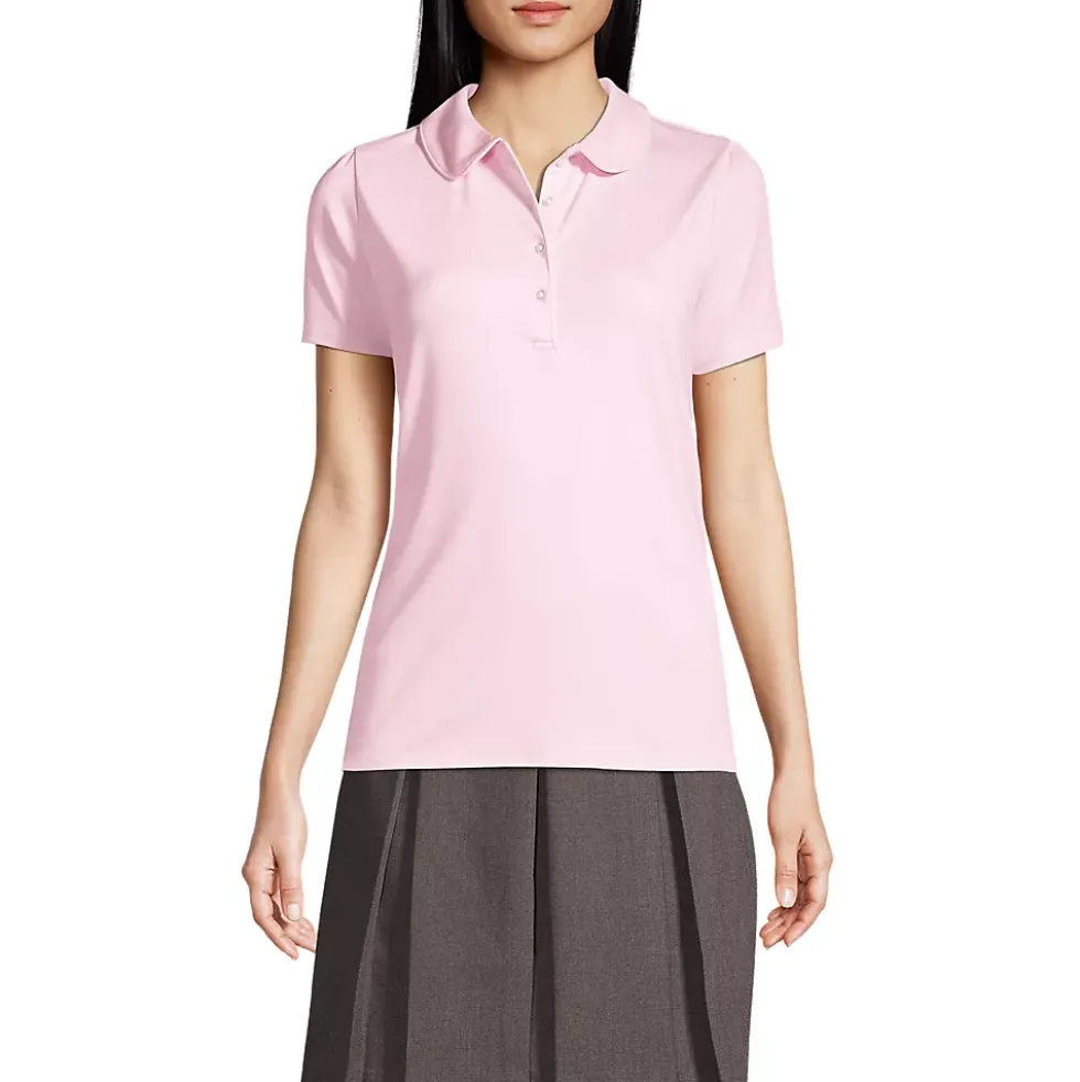 Women's Short Sleeve Peter Pan Collar Polo Shirt