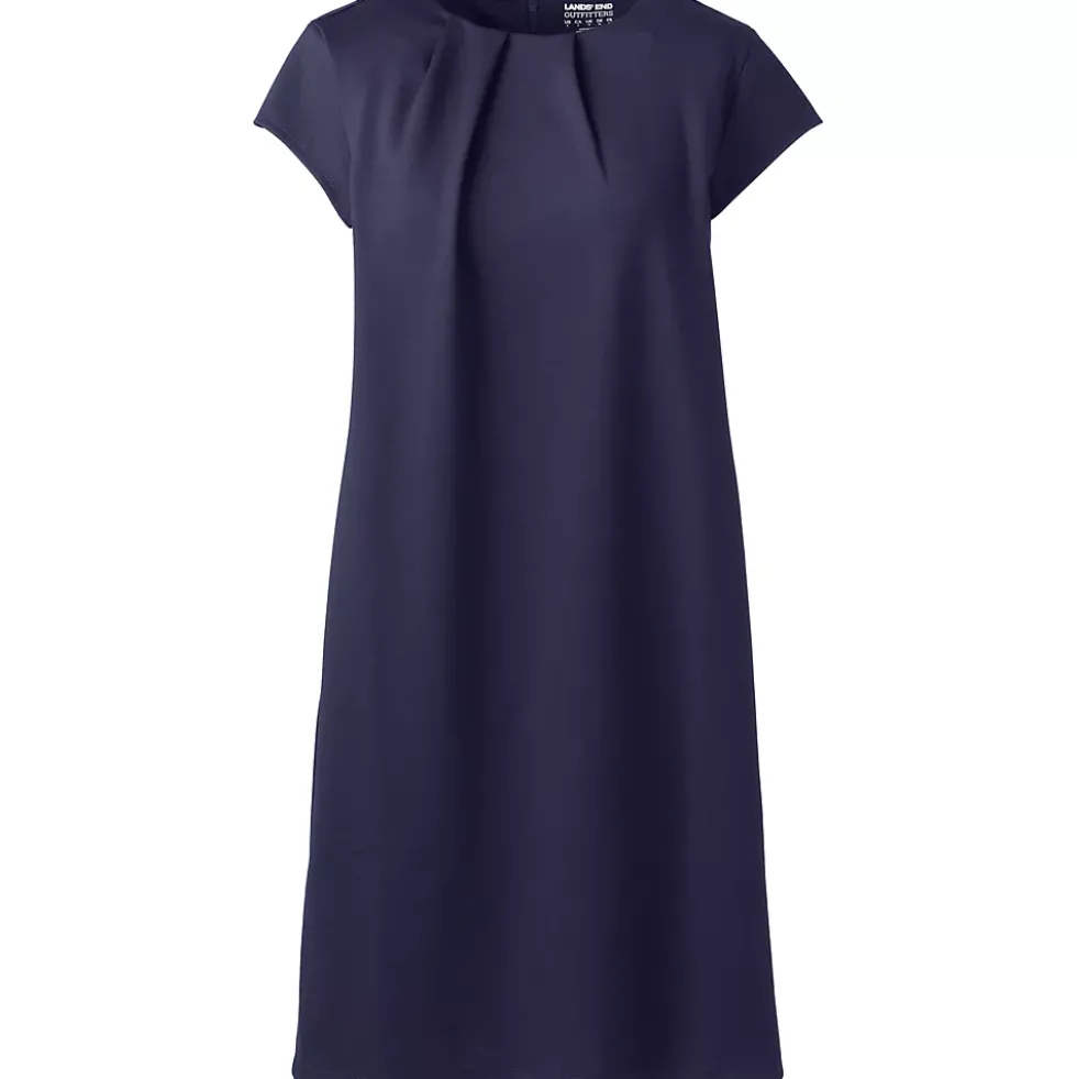 Women's Short Sleeve Ponte Dress