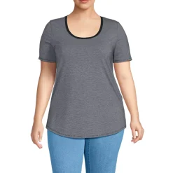 Women's Short Sleeve Power Performance Scoop Neck Curved Hem Tunic Tee