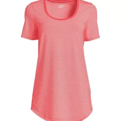 Women's Short Sleeve Power Performance Scoop Neck Curved Hem Tunic Tee