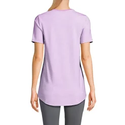 Women's Short Sleeve Power Performance Scoop Neck Curved Hem Tunic Tee