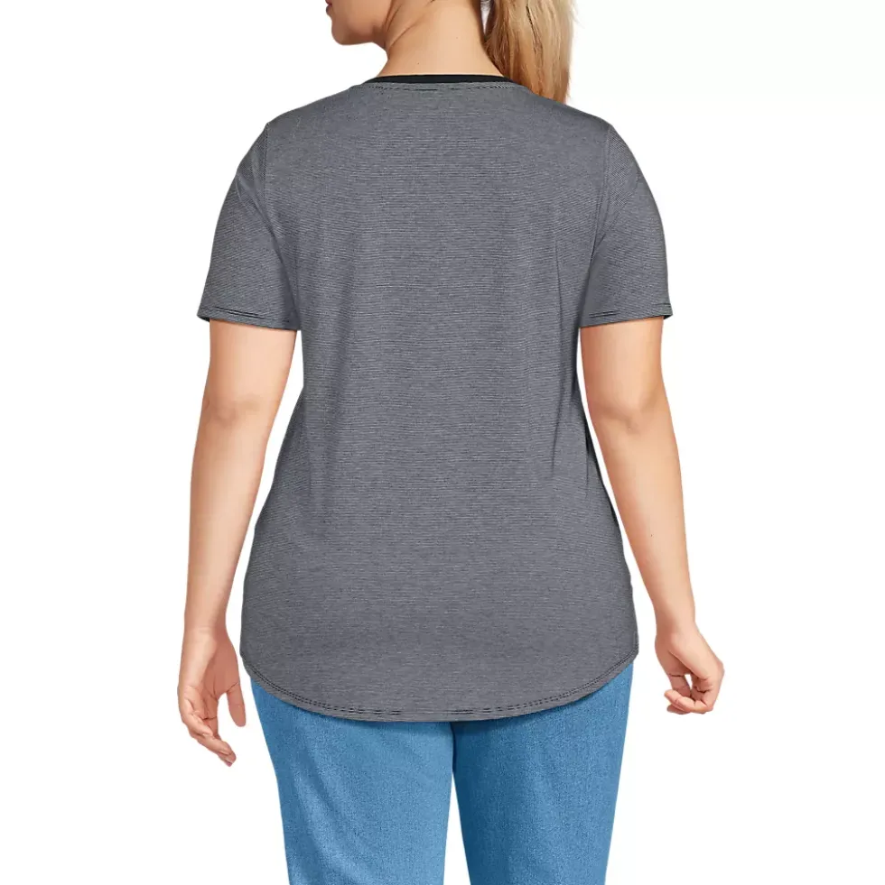Women's Short Sleeve Power Performance Scoop Neck Curved Hem Tunic Tee