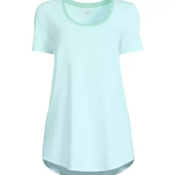 Women's Short Sleeve Power Performance Scoop Neck Curved Hem Tunic Tee
