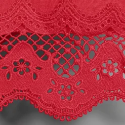 Women's Short Sleeve Slub Jersey Cutwork T-Shirt