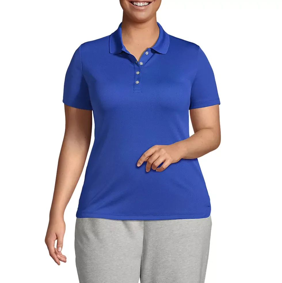 Women's Short Sleeve Solid Active Polo