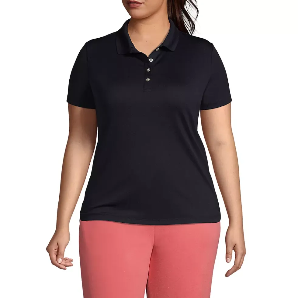 Women's Short Sleeve Solid Active Polo