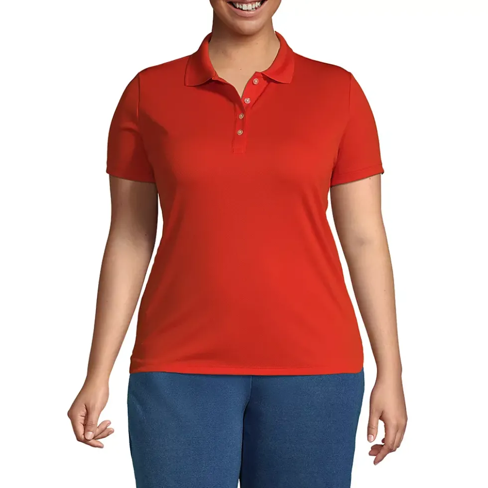 Women's Short Sleeve Solid Active Polo