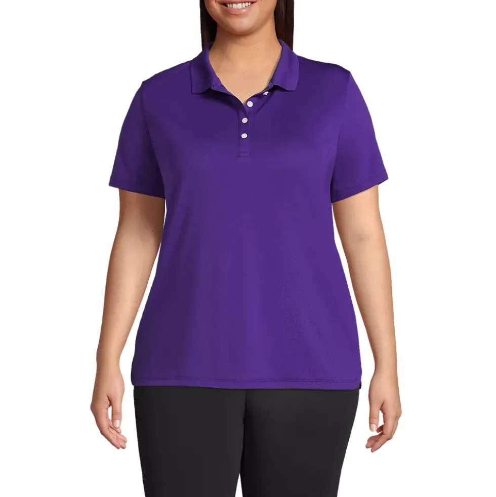 Women's Short Sleeve Solid Active Polo