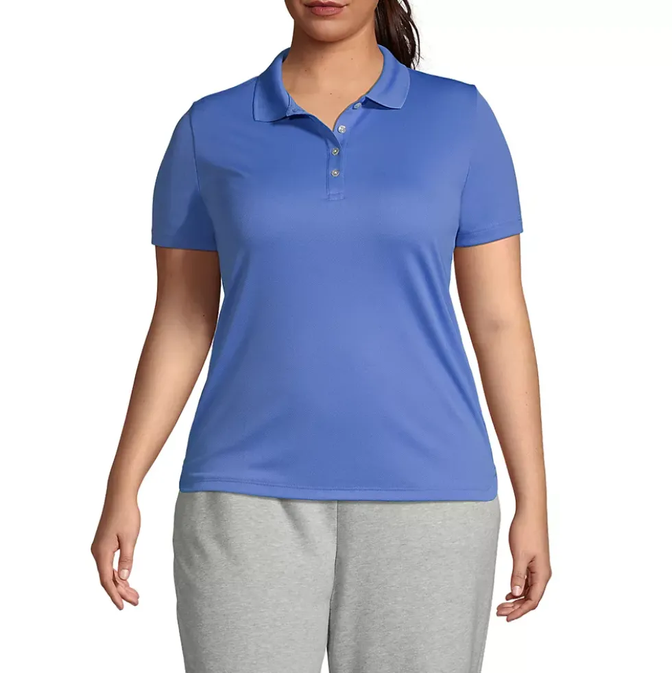 Women's Short Sleeve Solid Active Polo